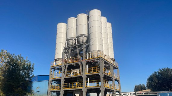 Jalur Produksi Tipe Menara untuk Mortar Batu Bata dan Plesteran di Tangshan